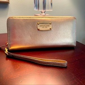 Michael Kors Gold Wristlet Wallet